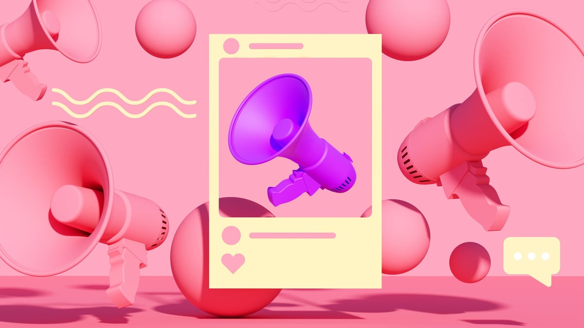 Social media marketing and digital advertising concept